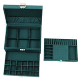 17x24x11cm 3 Tiers Large Capacity Jewelry Box with Safety Lock for Rings