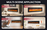 50/60-inch Smart Electric Fireplace Heater, Wall-mounted Or Built-in Fireplace