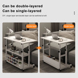 Swivel Wheel Home Desk Height Adjustable Bedside Table with Rolling Wheels Mobile Laptop Standing Desk