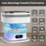 Portable 15L Mini Washing Machine with Spin Basket 3 Modes for Apartments Dorms Camping Foldable