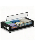 Stozle 1Pack/2Pack Under Bed Storage Boxes With Wheels, Large Capacity