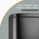 8 Gallon / 30L Step Trash Can, Stainless Steel Garbage Bin Removable Inner Bucket for Kitchen Rubbish W/ Silent Lid Soft-Close