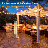 1500W Outdoor Heaters for Patio w/ Remote, 37IN Portable Tower Space Heater