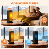 1500W Electric Heater Portable Tabletop Space Heater Household 3D Flame