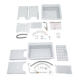 Freestanding Laundry Sink with Storage Shelf Multifunctional Utility Sink for Pet Bath