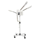 750W Professional 3-in-1 Dual-Head Facial Steamer w/LED Light & Magnifying Glass,