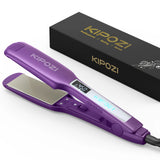 KIPOZI Professional Hair Straightener Titanium Flat Iron with Digital LCD Display Dual Voltage