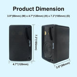 Herdio 3.5'' 2PCS Passive Outdoor Speakers Wired Waterproof 200W 3 Way Premium Mountable Wall Mount