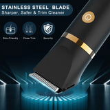 Scttomon 3-in-1 Multifunctional Body Groomer Ceramic Titanium Blade Trimmer for Full-Body Shaving Long USB
