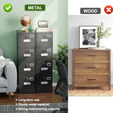 4 Drawer File Cabinet Metal Filing Cabinet with Lock for Office