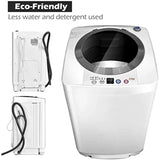Portable washing machine for small spaces, ABS plastic gray compact full-automatic laundry