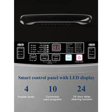 Full Automatic Washing Machine for RV, Camping, Apartment, Dorm: Dark Grey Portable Washer with LED Display,