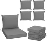 Patio Furniture Use, Splash-Proof Fabric, Lake Blue, Outdoor Chair Cushions Set of 4