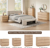 Nightstand Set of 2 with Charging Station, 23.6" Bedside Table with 2 Drawers