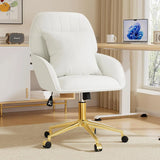 Home Office Desk Chair Comfy with Adjustable Swivel Wheels,