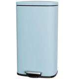 Trash Can, Stainless Steel Kitchen Garbage Can, Step Waste Bin with Hinged Lid