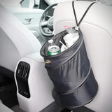 Car Trash Can, 3.3 Gallon Pop-Up Garbage Bin, Waterproof, Loop for Hanging, Velcro Base, Washable,