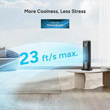 Tower Fan for Bedroom, 25 dB Quiet DC Bladeless Fan with Remote, 8 Speeds