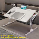 Height Angle Adjustable Laptop Bed Stand, Portable Lap Desk with Foldable Legs
