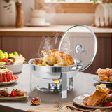 2/4 Pack Chafing Dish Buffet Set, 5QT Buffet Servers and Warmers, Round Catering Warmer