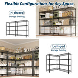 Storage Shelves with Adjustable 4-Tier Garage Wire Shelf Capacity 1060 LBS Stable Heavy Duty Metal Rack Shelving