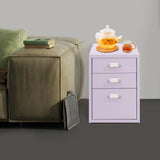 3 -Tiers  Vertical File Cabinet Metal Mobile File Cabinet with Lock Filing Cold-rolled Steel Cabinet Under Desk