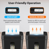 8-Sheet Cross-Cut Paper Shredder for Home Office