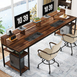 Tribesigns 78.74 Inches Extra Long Two-Person Desk, Double Computer Desk