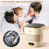 Portable Washing Machine With Spin Dryer, Fully Automatic 13L Folding Mini Washing Machine For Underwear,