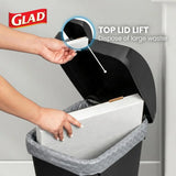 12 Gallon Trash Can with Odor Protection | Linkable Waste and Recycling Bin