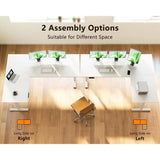 63 Inch Electric L Shaped Standing Desk Reversible Corner Height Adjustable