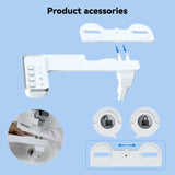 Toilet Bidet Ultra Slim Toilet Seat Attachment Non-Electric Self-Cleaning Hygienic Nozzle Adjustable