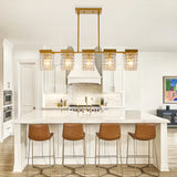 5-Light Luxury Gold Chandeliers for Living Room K9 Crystal Chandelier Fixture