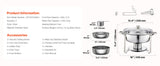 SucceBuy 5 Qt 2 4 Pack Round Chafing Dish Buffet Set Stainless Steel Chafer