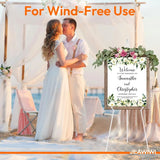 8 PCS 65 Inch Adjustable Metal Easel Stand for Wedding Sign Display, Portable Folding Easel