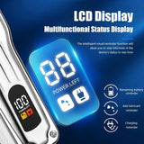Cordless Hair Clippers for Men with LCD Display Rechargeable Wireless Hair Trimmer Kit in Silver for Home