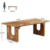 Tribesigns Modern Dining Table for 6 to 8 People, 71" Large Kitchen Dining Table
