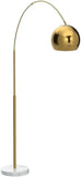 Chic Arc Floor Lamp with Marble Base & LED Bulb for Living Room, Bedroom