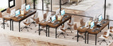 Computer Desk, 200 x 60 x 82 cm, Double Long Desk with 2 Drawers, Office Table, Work Table