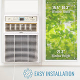 10,000 BTU Window Air Conditioner with Dehumidifier, 115V for Bedroom