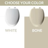 Padded Toilet Seat Cushioned Soft Vinyl over Wood Core Seat Secure