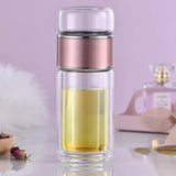 Tea Water Bottle High Borosilicate Glass Double Layer Tea Water Cup Infuser