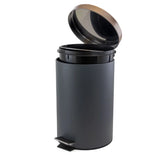 12 Liter Stylish Grey and Copper Soft Pedal Office Kitchen and Bathroom Trash Bin