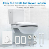 Elongated Toilet Seat with Built in Potty Training Seat Magnetic Kids Seat and Cover, Slow Close Fits