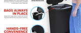 Glad 20 Gallon Trash Can - Plastic Kitchen Waste Bin with Odor Protection of Lid -Hands Free with Step