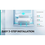 8,000 BTU Smart Inverter Window Air Conditioner, Up to 350 Sq Ft, 3 Speed