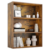 JHK 3-4 Tier Wooden Shelf Bookcase Tall Floor Standing Open Bookshelf f