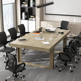 7FT Conference Table for 6-8, Rectangular Meeting Desk, Modern Office Table