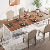 Tribesigns Dining Table for 6-8 People, 200cm Large Narrow Long Rectangular Kitchen Dinner Table