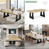 5FT Small Conference Table for 4 to 6, Modern Meeting Table with Strong Metal Frame for Office